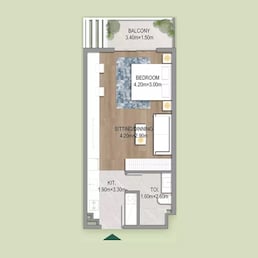 427 Sq. Ft. Studio in Al Oasis Residences