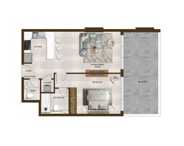 1 Bed 857 Sq. Ft. Apartment in Al Sayyah Butterfly Towers