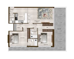 2 Beds 1480 Sq. Ft. Apartment in Al Sayyah Butterfly Towers