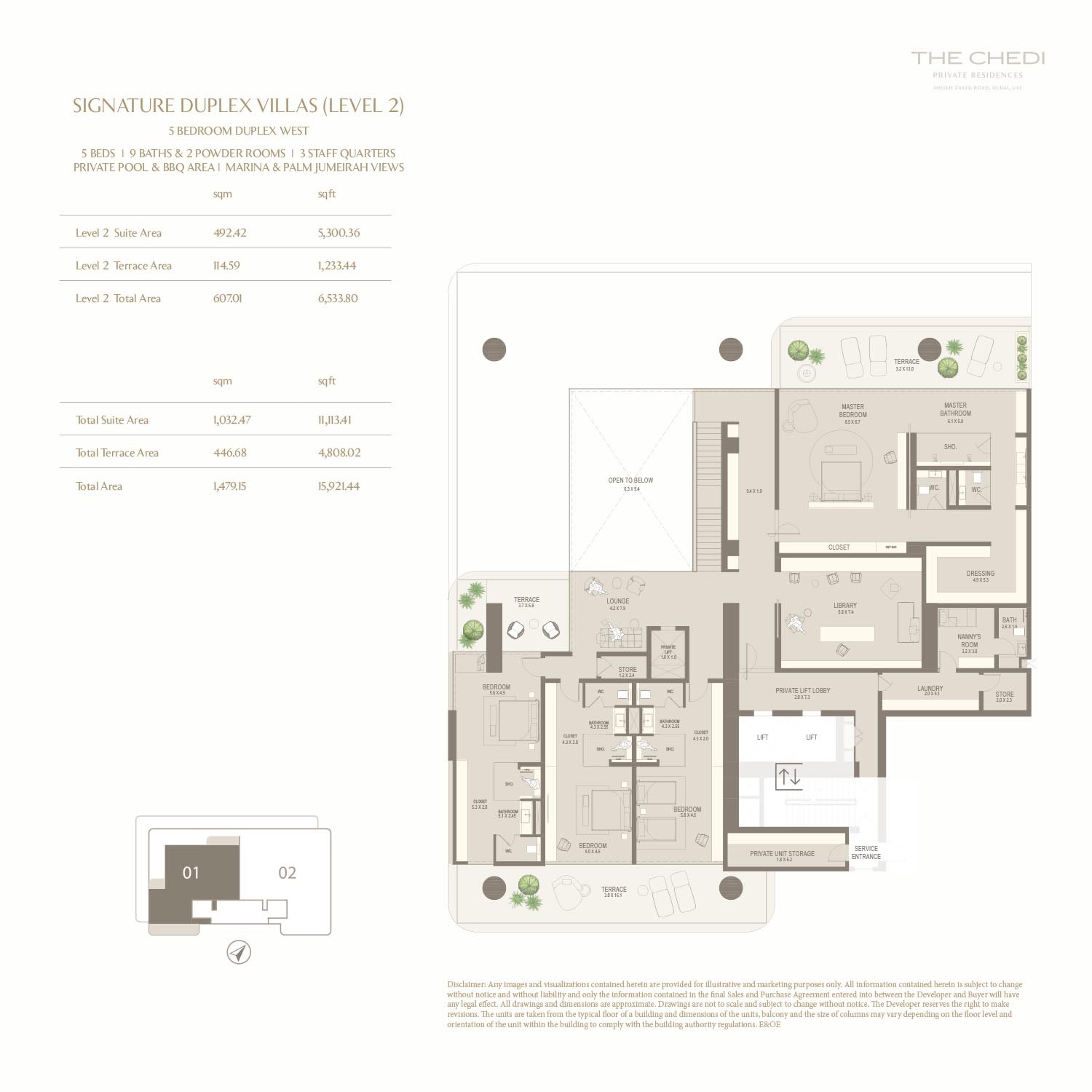 Al Seeb The Chedi Private Residences 5 Beds Layout