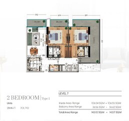 2 Beds 1540 Sq. Ft. Apartment in Al Seeb Welcome Residency
