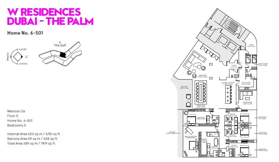 5 Beds 7419 Sq. Ft. Apartment in Al Sharq W Residences