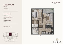 1 Bed 812 Sq. Ft. Apartment in Al Zarooni All Seasons Residence
