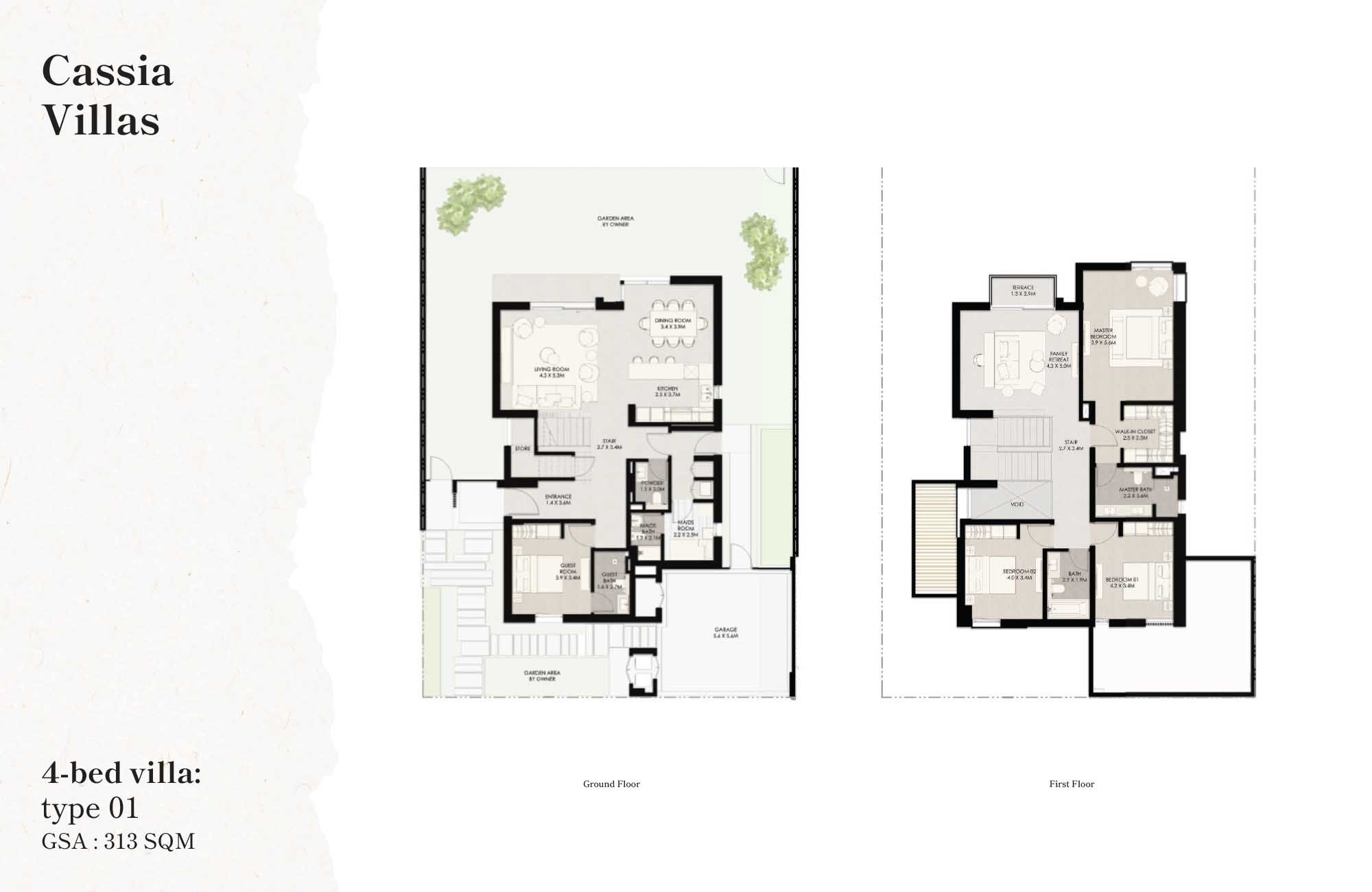 Aldar The Wild 4 Beds Layout