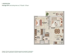 1 Bed 730 Sq. Ft. Apartment in Aldar Verdes By Haven