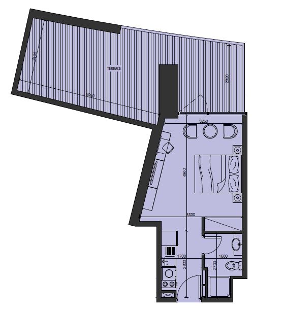 667 Sq. Ft. Studio in Alexis Tower