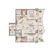 Alta Maison Margiela Residence 2 Beds Layout