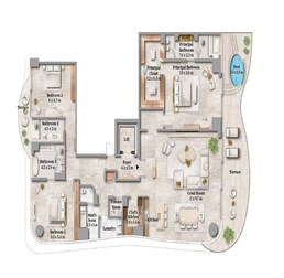 3 Beds 4847 Sq. Ft. Apartment in Alta Maison Margiela Residence