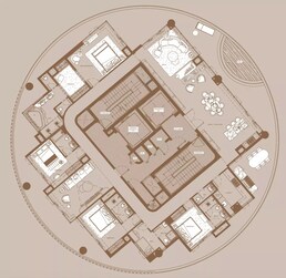 4 Beds 5531 Sq. Ft. Penthouse in Alta Mr C Residences