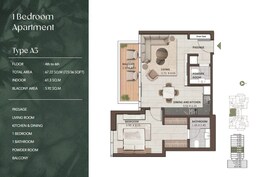 1 Bed 723 Sq. Ft. Apartment in Amaya Residences