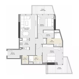 2 Beds 1179 Sq. Ft. Apartment in Amber Zenith