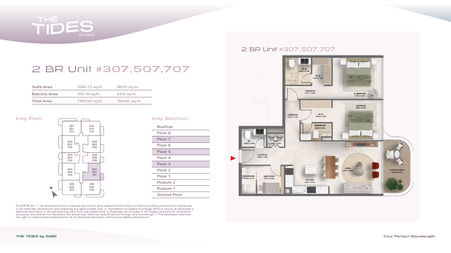 AMIS The Tides 2 Beds Layout