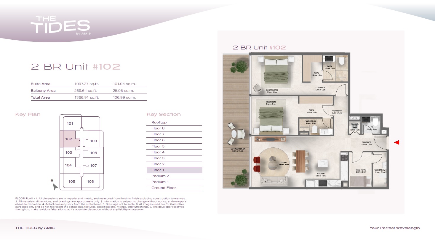 AMIS The Tides 2 Beds Layout