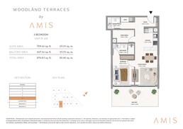 1 Bed 876 Sq. Ft. Apartment in AMIS Woodland Terraces