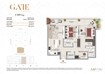 Amwaj Gate Eleven Residences 2 Beds Layout