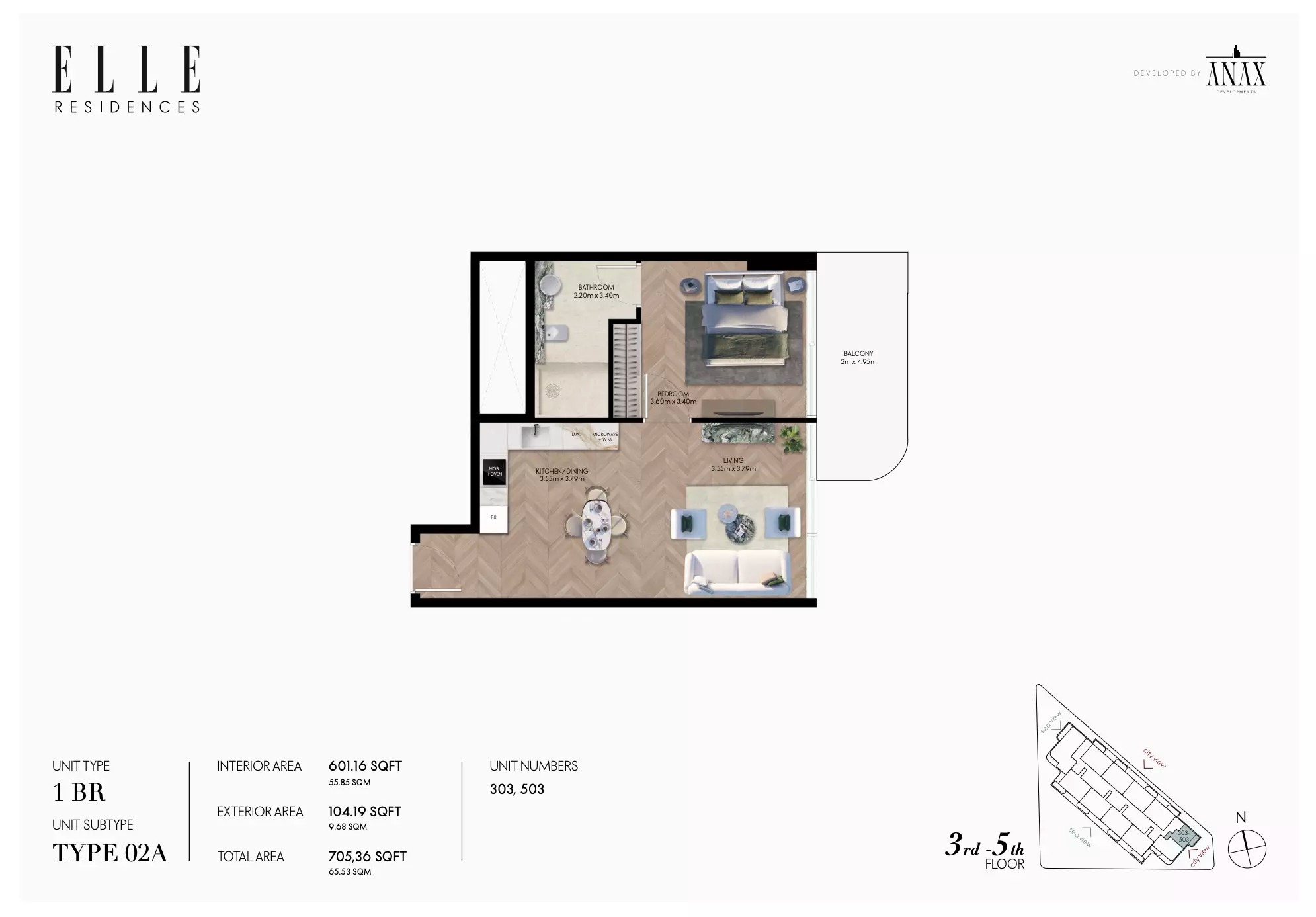 1 Bed 705 Sq. Ft. Apartment in Anax Elle Residences