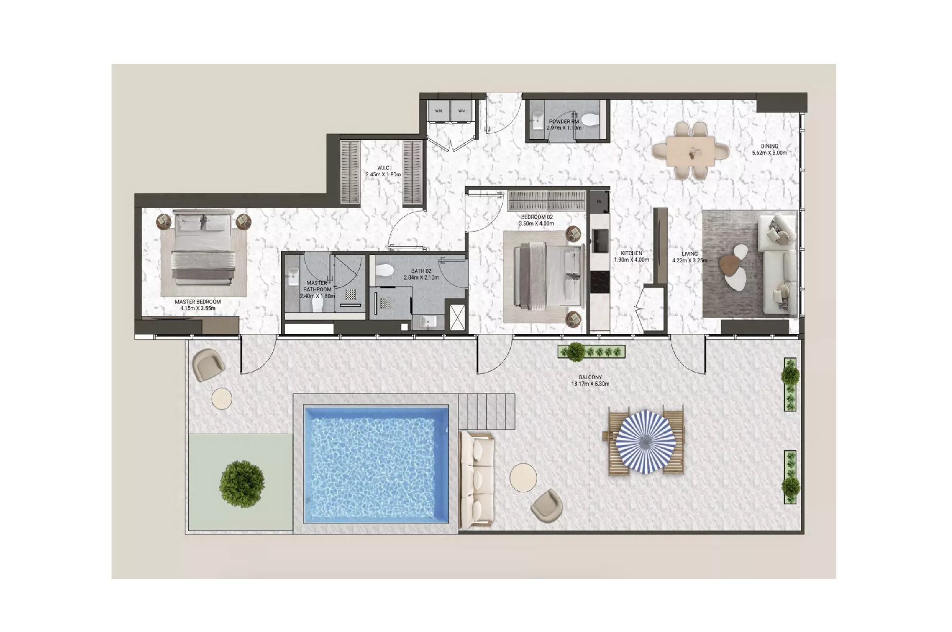 3 Beds 2831 Sq. Ft. Apartment in Anax V-Suites