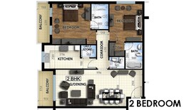 2 Beds 1195 Sq. Ft. Apartment in Aqua J8