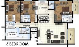 3 Beds 1650 Sq. Ft. Apartment in Aqua J8