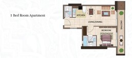1 Bed 583 Sq. Ft. Apartment in Arabian Gate Apartments