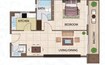Arabian Gate Apartments 1 Bed Layout