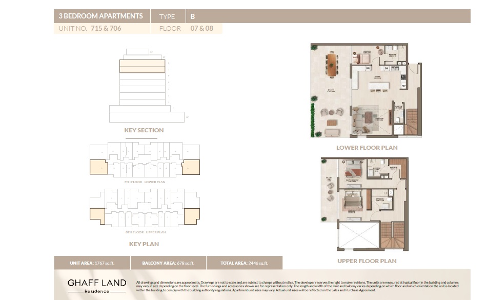 3 Beds 2446 Sq. Ft. Apartment in Arabian Ghaff Land Residence