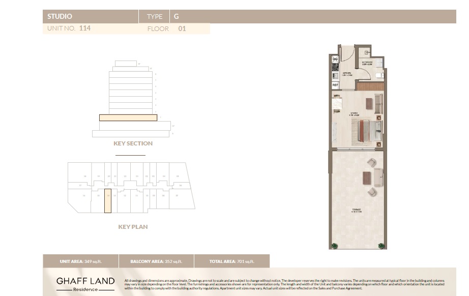 701 Sq. Ft. Studio in Arabian Ghaff Land Residence