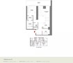 Arada W Residences 1 Bed Layout