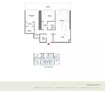 Arada W Residences 2 Beds Layout