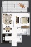 Aras Residence 1 Bed Layout