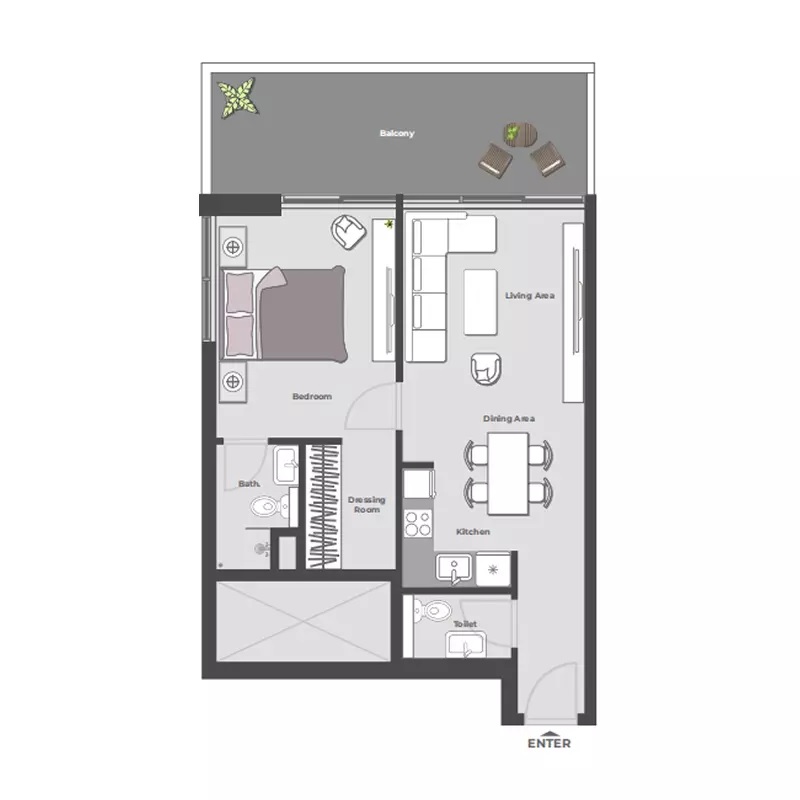 1 Bed 791 Sq. Ft. Apartment in Arib Collection