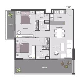 2 Beds 1299 Sq. Ft. Apartment in Arib Collection