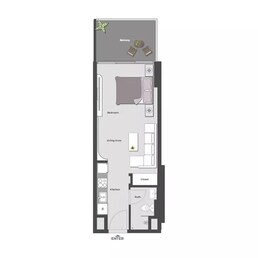 458 Sq. Ft. Studio in Arib Collection
