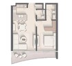 Arista One 1 Bed Layout