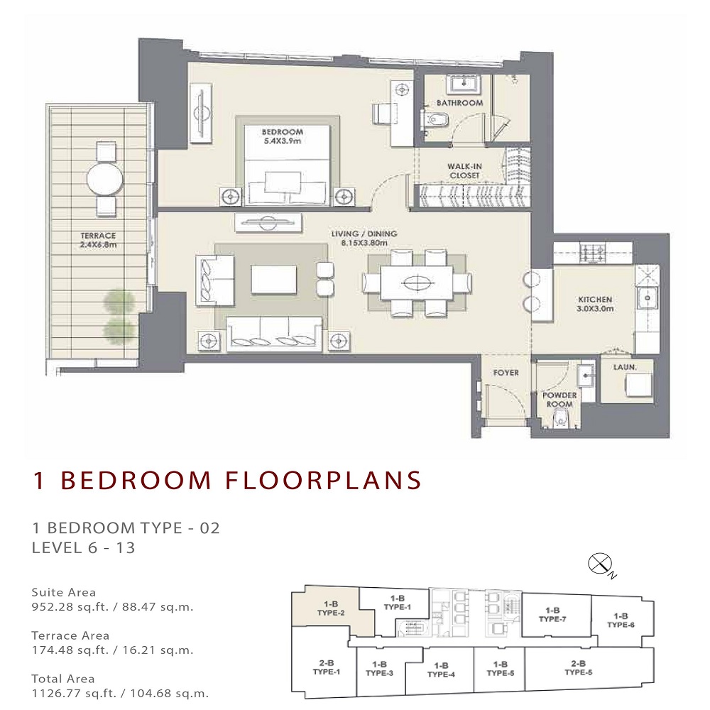 1 Bed 1126 Sq. Ft. Apartment in Artar Mada Residences