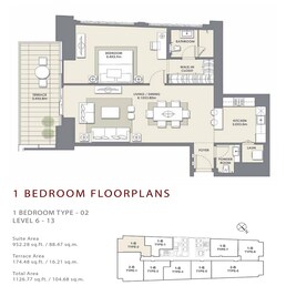 1 Bed 1126 Sq. Ft. Apartment in Artar Mada Residences