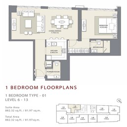 1 Bed 882 Sq. Ft. Apartment in Artar Mada Residences