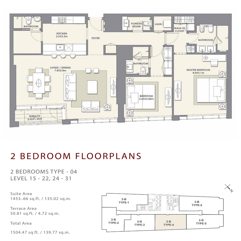 2 Beds 1504 Sq. Ft. Apartment in Artar Mada Residences