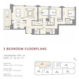 3 Beds 2063 Sq. Ft. Apartment in Artar Mada Residences