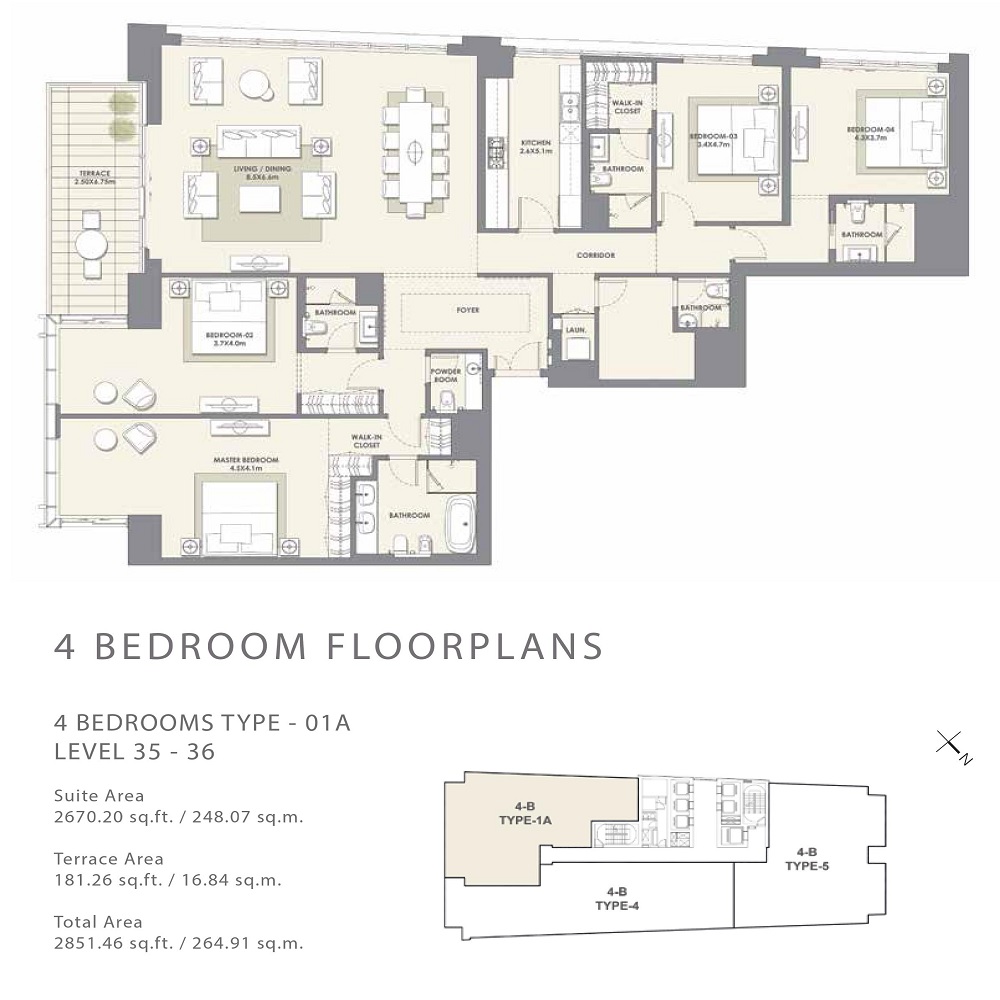 4 Beds 2851 Sq. Ft. Apartment in Artar Mada Residences