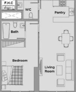 1 Bed 994 Sq. Ft. Apartment in Artistic Heights