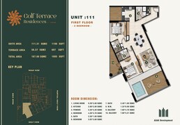 2 Beds 1805 Sq. Ft. Apartment in ASAK Golf Terrace Residences