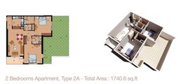 2 Beds 1740 Sq. Ft. Apartment in Asas Sherena Residence