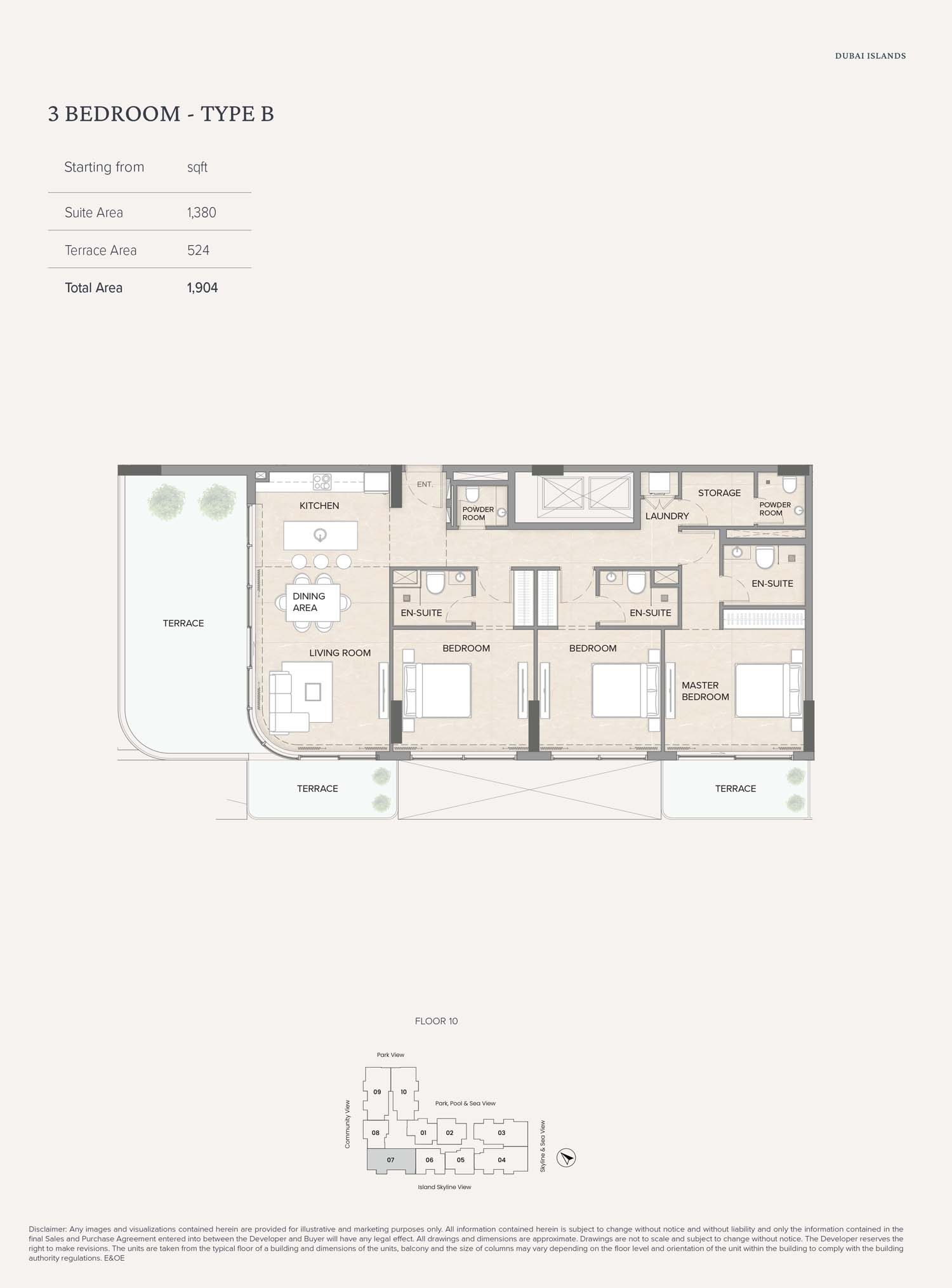 Atmosphere Arka Enclave 3 Beds Layout