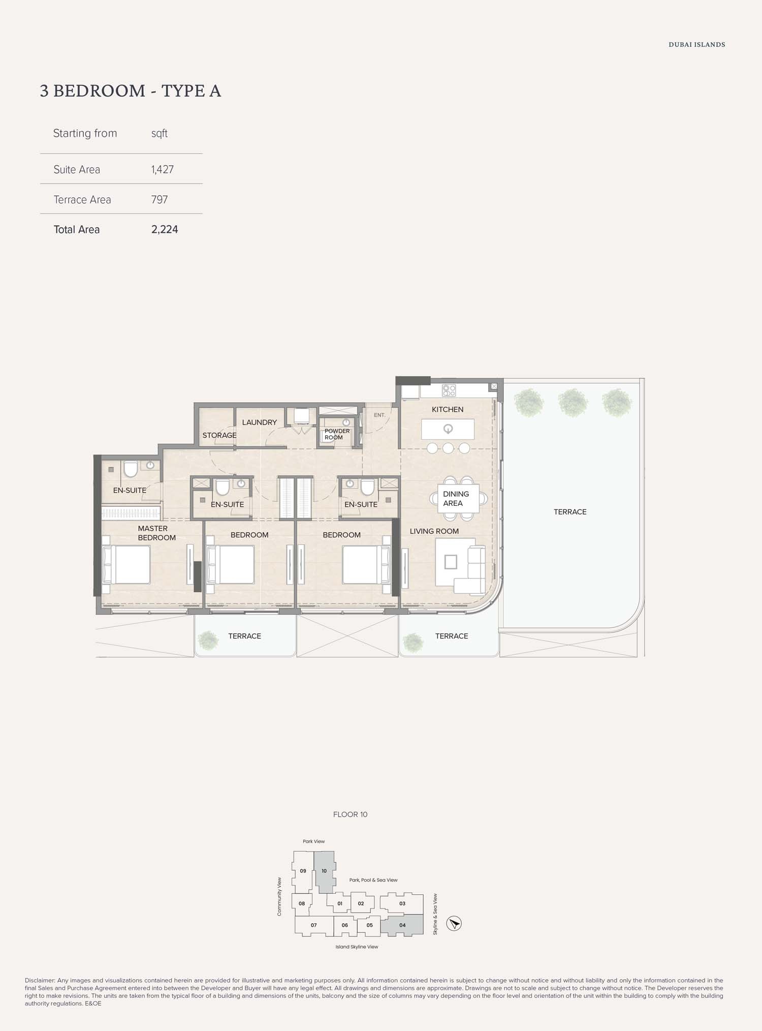 Atmosphere Arka Enclave 3 Beds Layout
