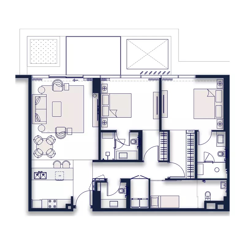Avenew Silena 2 Beds Layout