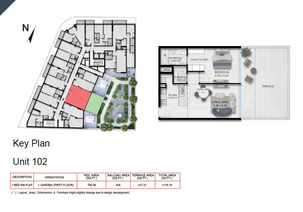 Axiom Milestone Residences 1 Bed Layout