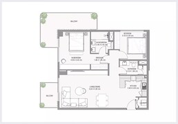 2 Beds 1331 Sq. Ft. Apartment in Ayat Ayamore Residence