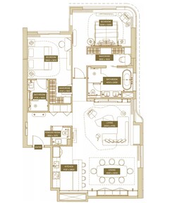 2 Beds 1604 Sq. Ft. Apartment in Azha Sofitel Residences