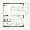 Azizi Amir 1 Bed Layout
